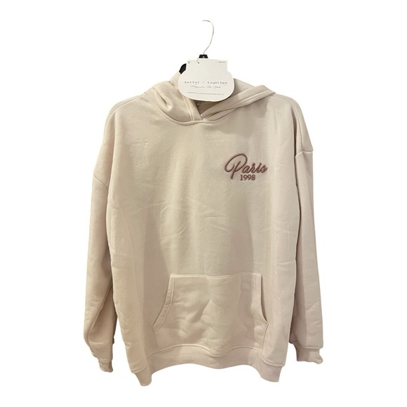 better/together Other - Better/Together Oversized Pullover Hoodie/Dorm Pant Set, Size S, Beige, Paris 98